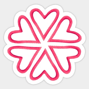 Flower heart Sticker